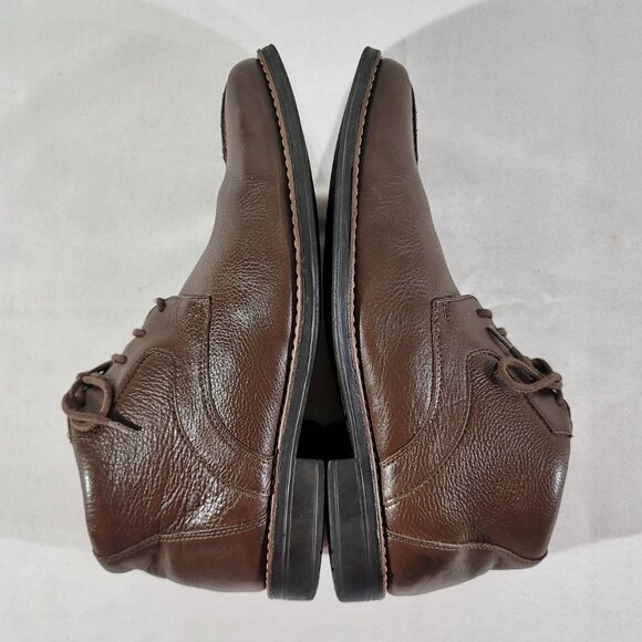 EUC Sandro Chukka Boot Mens US 10 D 5-Eye Brown Pebbled Leather - Made in Brazil - Picture 6 of 11